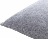 Reijo Silver&Blue Linen Look Accent Pillow-Throw Pillows-Parc Decor
