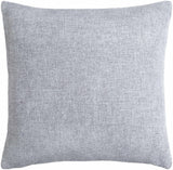 Reijo Silver&Blue Linen Look Accent Pillow-Throw Pillows-Parc Decor