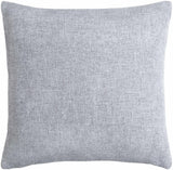 Reijo Silver&Blue Linen Look Accent Pillow-Throw Pillows-Parc Decor