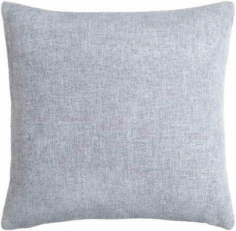 Reijo Silver&Blue Linen Look Accent Pillow-Throw Pillows-Parc Decor