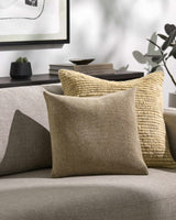 Reijo Tan Linen Look Accent Pillow-Throw Pillows-Parc Decor