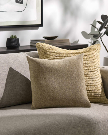 Reijo Tan Linen Look Accent Pillow-Throw Pillows-Parc Decor