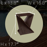Remington Dark Teak Shower and Bath Twisted Stool