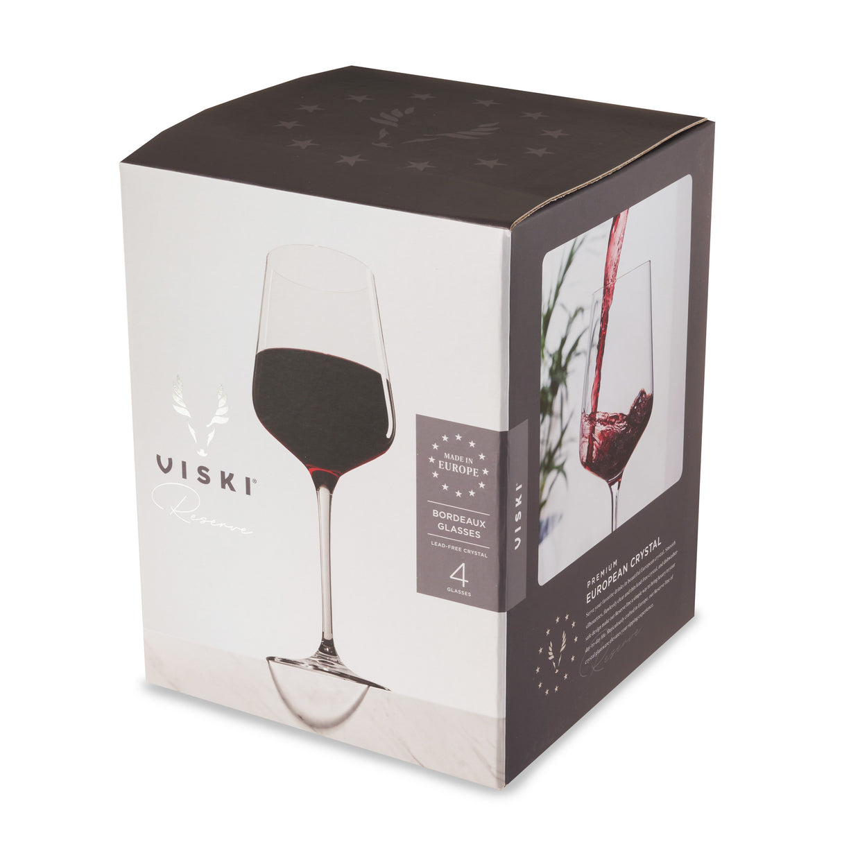 Reserve Inez Crystal Bordeaux Glasses Set of 4