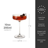 Reserve Julien Crystal Coupe Glasses Set of 4-product_type::stemmed_cocktail_glasses-Parc Decor