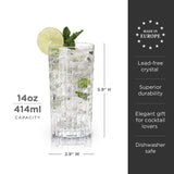 Reserve Milo Crystal Highball Glasses Set of 4-product_type::stemless_cocktail_glasses-Parc Decor