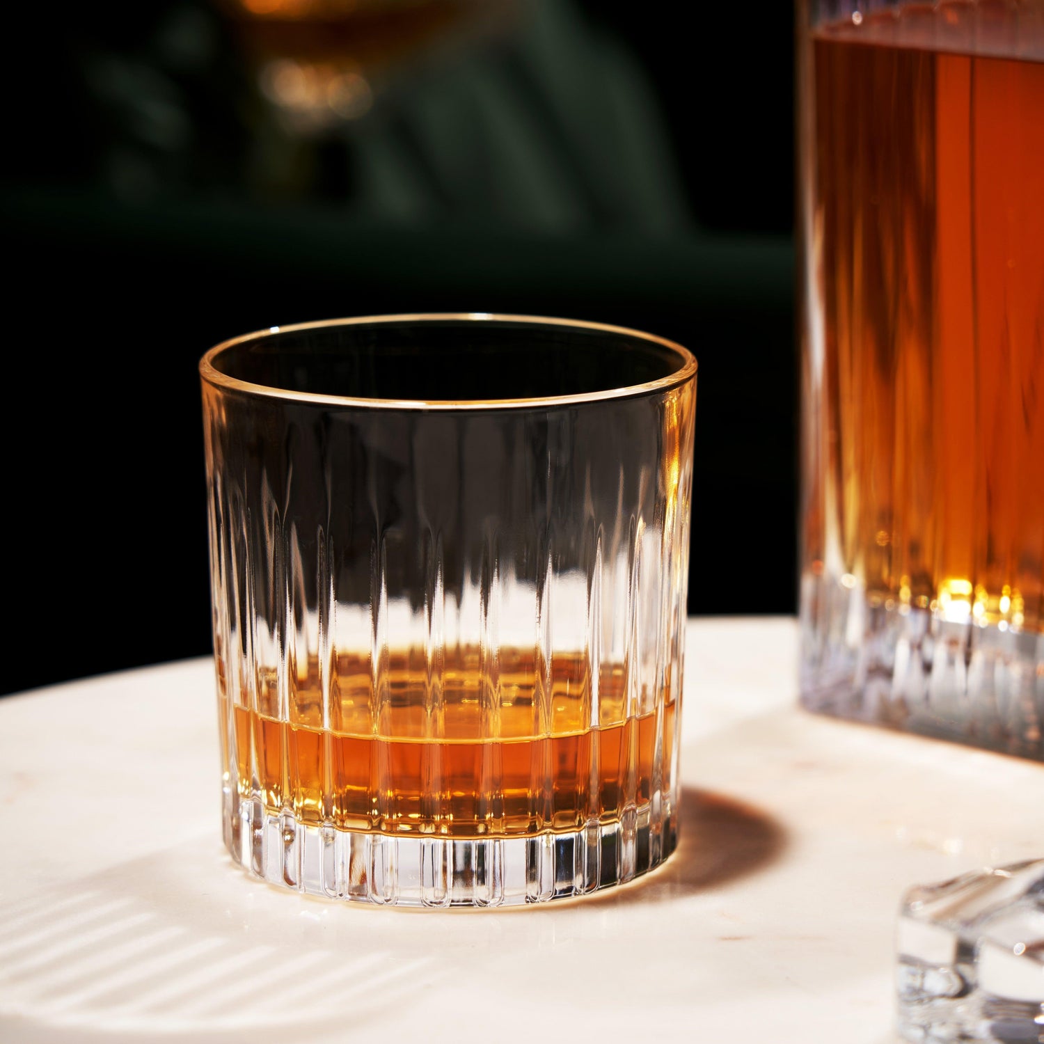 Reserve Milo Crystal Neat Glasses, Set of 4-product_type::stemless_cocktail_glasses-Parc Decor