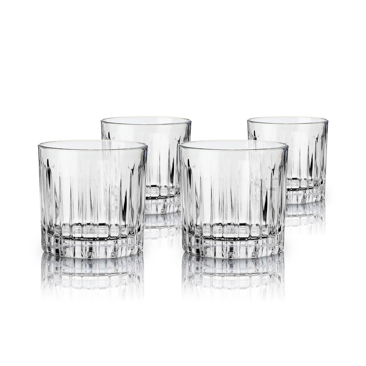 Reserve Milo Crystal Neat Glasses, Set of 4-product_type::stemless_cocktail_glasses-Parc Decor