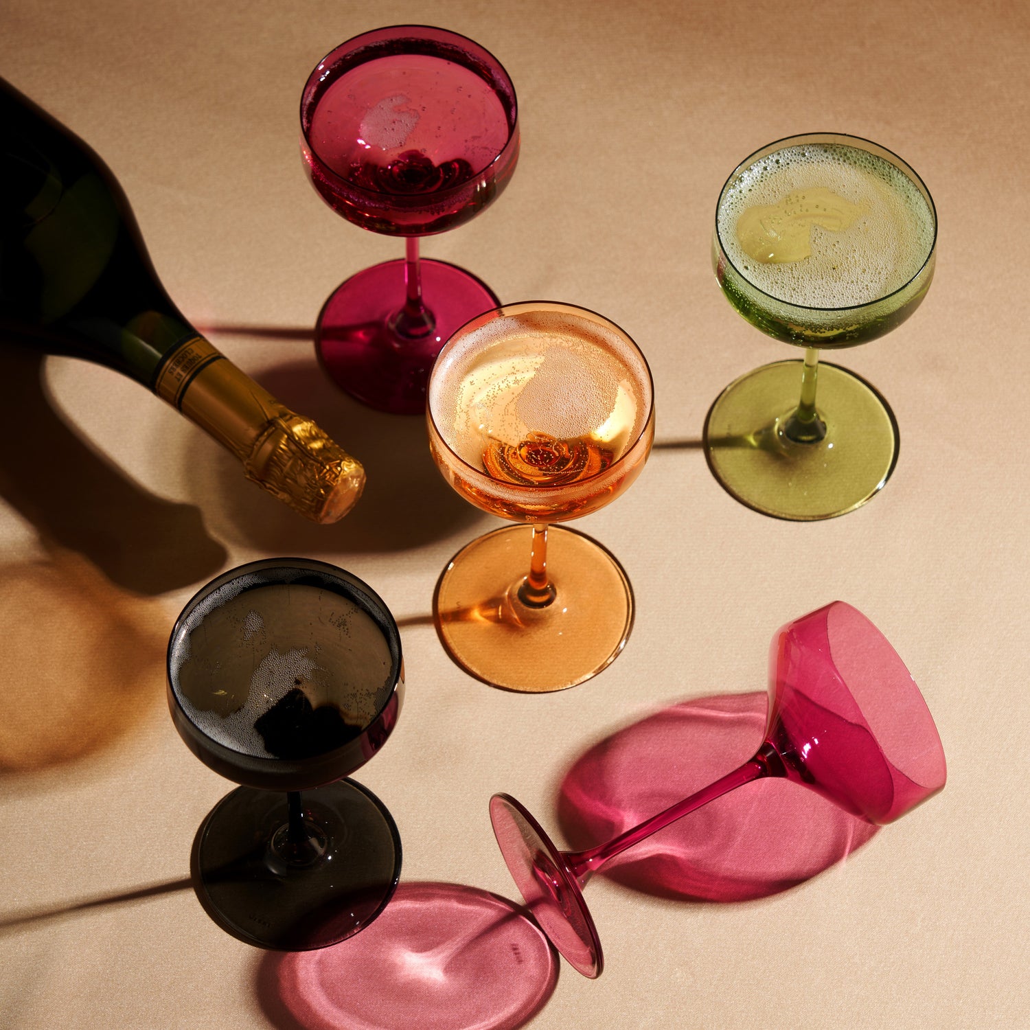 Reserve Nouveau Crystal Coupe Glasses in Smoke Set of 2-product_type::stemmed_cocktail_glasses-Parc Decor