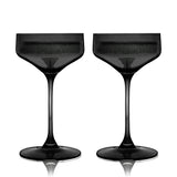 Reserve Nouveau Crystal Coupe Glasses in Smoke Set of 2-product_type::stemmed_cocktail_glasses-Parc Decor