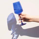 Reserve Nouveau Crystal Wine Glasses in Cobalt Set of 2-product_type::stemmed_wine_glasses-Parc Decor