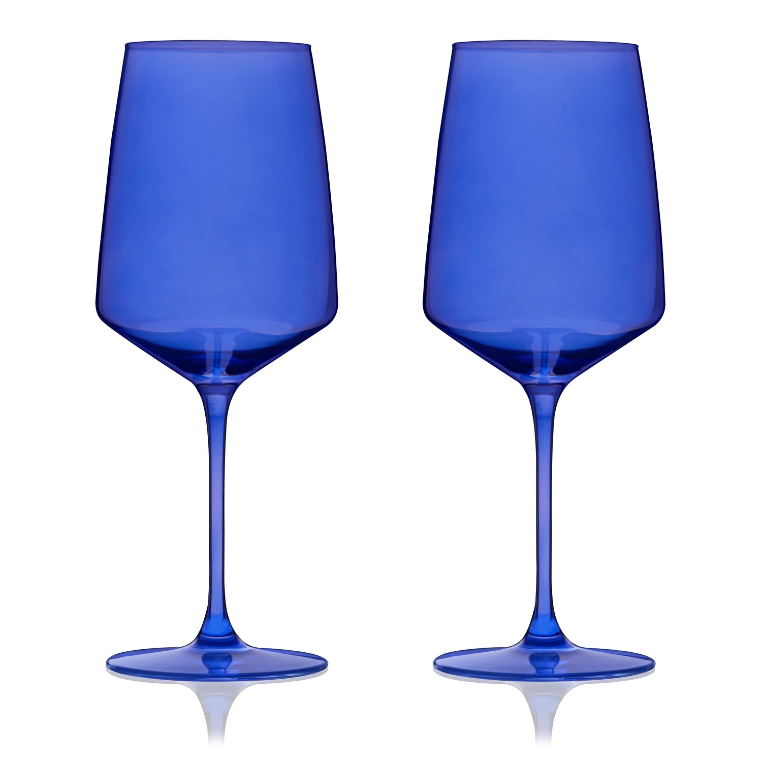 Reserve Nouveau Crystal Wine Glasses in Cobalt Set of 2-product_type::stemmed_wine_glasses-Parc Decor
