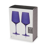 Reserve Nouveau Crystal Wine Glasses in Cobalt Set of 2-product_type::stemmed_wine_glasses-Parc Decor