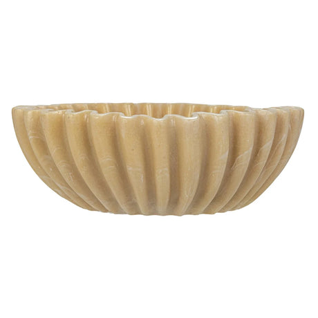 Resin Pleated Bowl-Decorative Bowls-Parc Decor