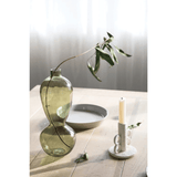 Resin Taper Candle Holder with Handles, Volcano Finish-Candles and Candle Accessories-Parc Decor