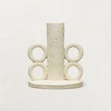 Resin Taper Candle Holder with Handles, Volcano Finish-Candles and Candle Accessories-Parc Decor