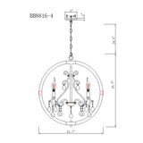 Retha Brown 4-Light Caged Island Pendant Lights