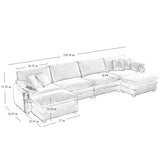 Retro Chic: Corduroy Couch Cloud Modular Sofa Design-sofa-Parc Decor