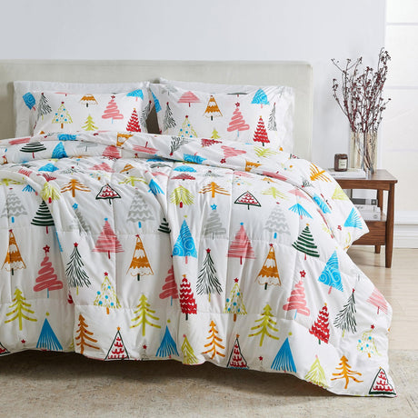 Reversible Christmas Comforter and Sham Set - Holiday / Lodge Odette Collection-Quilts & Comforters-Parc Decor