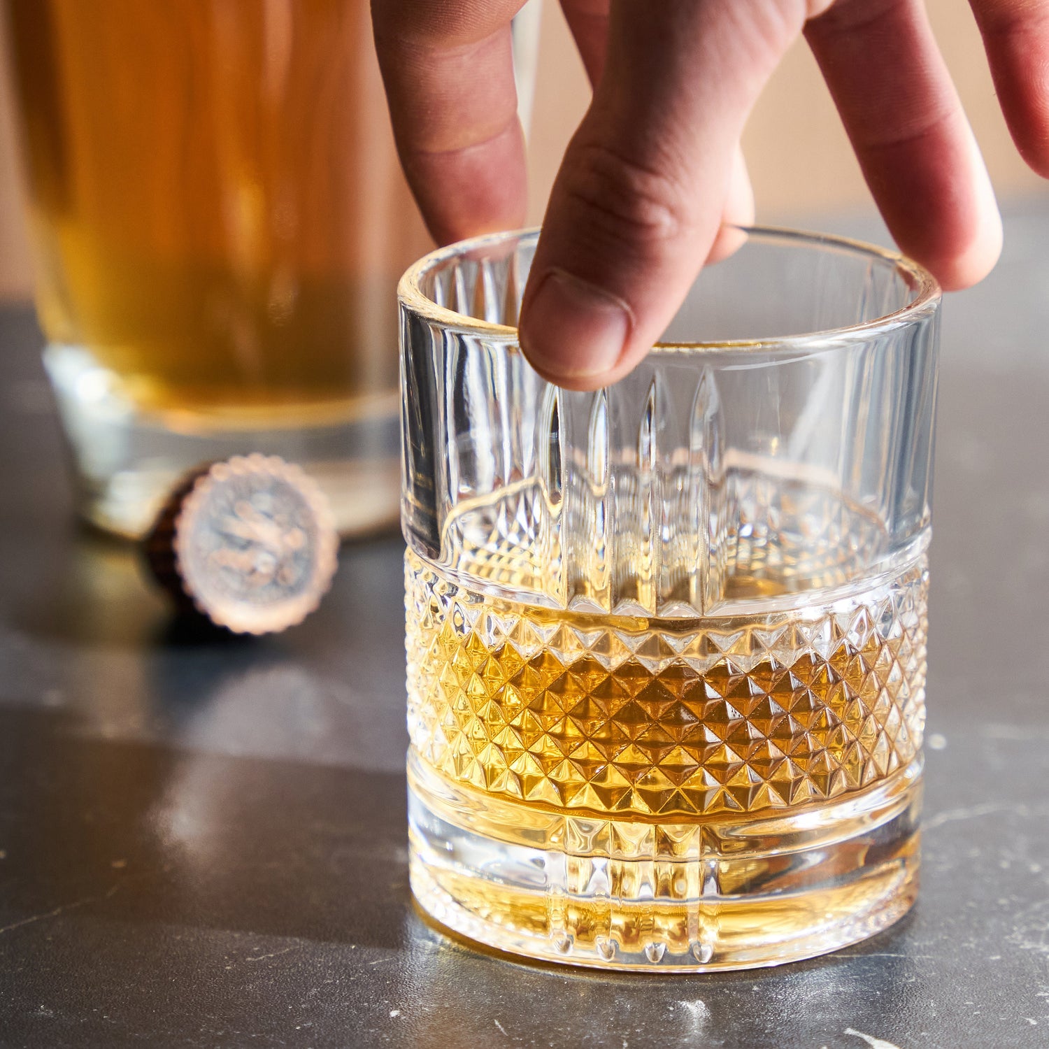 Revolve Crystal Rocks Glass-product_type::stemless_cocktail_glasses-Parc Decor