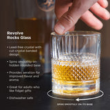 Revolve Crystal Rocks Glass-product_type::stemless_cocktail_glasses-Parc Decor