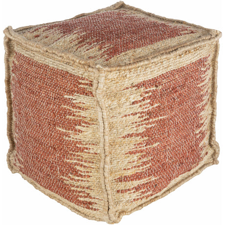 Rhuddlan Jute Rust Pouf-Poufs-Parc Decor