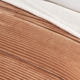 Ribbed Sherpa Throw Blanket - Corduroy Collection-Blankets-Parc Decor
