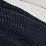 Ribbed Sherpa Throw Blanket - Corduroy Collection-Blankets-Parc Decor