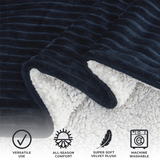 Ribbed Sherpa Throw Blanket - Corduroy Collection-Blankets-Parc Decor