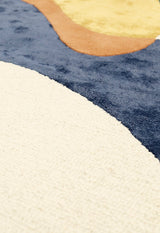 Riverstone Pattern Multicolor Hand Tufted 5x8 Wool Rug