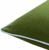 Rizzo Olive Green Wool Square Throw Pillow-Throw Pillows-Parc Decor