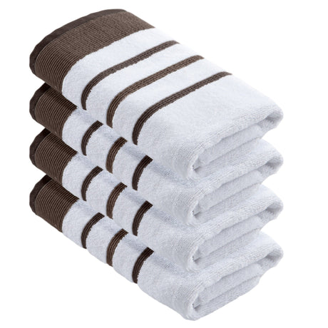 Decorative Cotton Stripe Bath Towel Set - Noelle Collection