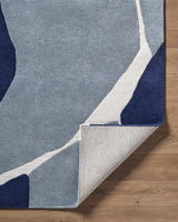 Robbins Modern Blue Wool Rug-Rugs-Parc Decor