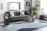 Robbins Modern Blue Wool Rug-Rugs-Parc Decor