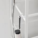 Rolling Five-Tier Shoe Rack (34.25" H) - Steel + Wood