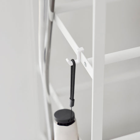Rolling Five-Tier Shoe Rack (34.25" H) - Steel + Wood