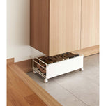 Rolling Shoe Rack (9" H) - Steel