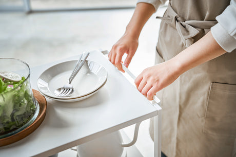 Rolling Utility Cart (32" H) - Steel-Rolling Carts-Parc Decor