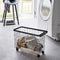 Rolling Wire Basket (14.8" H) - Steel-Laundry Basket-Parc Decor