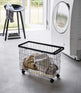 Rolling Wire Basket (14.8" H) - Steel-Laundry Basket-Parc Decor