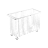 Rolling Wire Basket (14.8" H) - Steel-Laundry Basket-Parc Decor