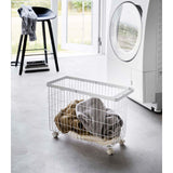 Rolling Wire Basket (14.8" H) - Steel