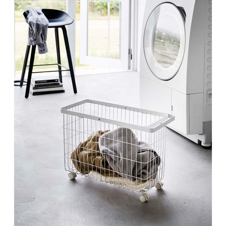Rolling Wire Basket (14.8" H) - Steel