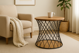 Roost End table in Solid Wood and Iron-End table-Parc Decor