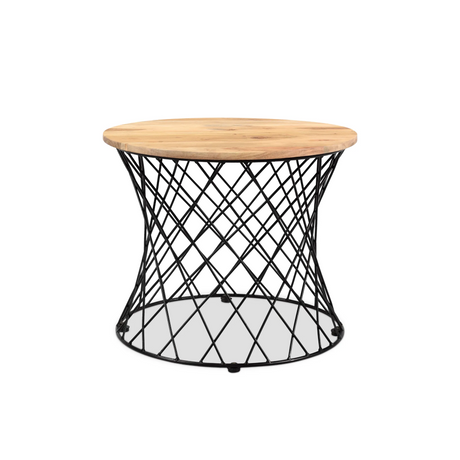 Roost End table in Solid Wood and Iron-End table-Parc Decor