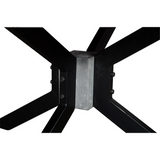 Root Grey Mango Wood Round Dining Table-Dining Table-Parc Decor