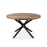 Root Sheesham Wood Round Dining Table-Dining Table-Parc Decor