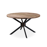 Root Sheesham Wood Round Dining Table-Dining Table-Parc Decor