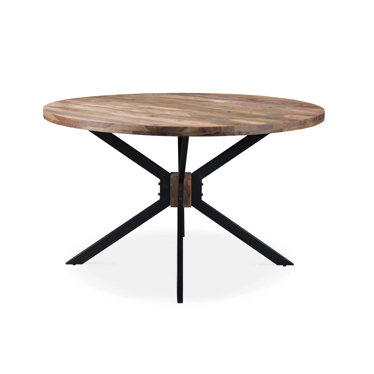 Root Sheesham Wood Round Dining Table-Dining Table-Parc Decor