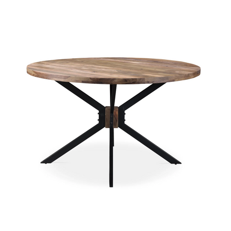 Root Sheesham Wood Round Dining Table-Dining Table-Parc Decor